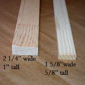 Deep (1") and less deep (5/8") stretching frames