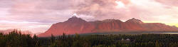 Matanuska Mountains at Wasilla Alaska - sunset