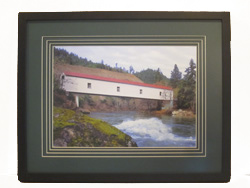 Milo Academy Covered Bridge in Oregon with 4 mat boards