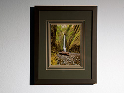 Lower Oneonta Falls in Oneonta Gorge with 4 mat boards