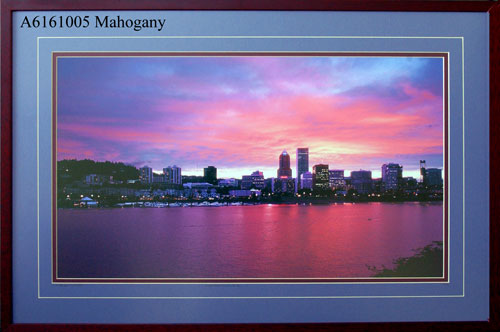 Wood Framed Portland Pink Sky picture