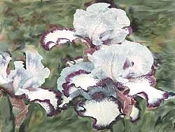 Iris painting - Custom made to co-ordinate with the Benetello Bedspread!