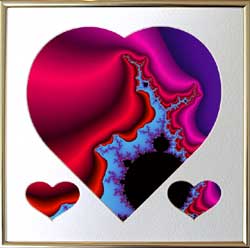 Red Satin Fractal Valentine Gift for Fractal Lovers