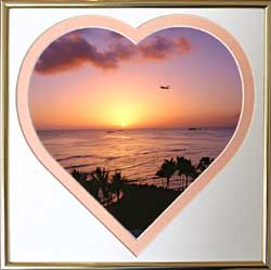 Hawaii Vacation Valentine gift Oahu airplane at sunset