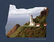 Oregon Scenery - Sunny Heceta Head Lighthouse