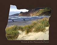 Oregon Map - Horses at the Manzanita Dunes