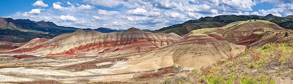 Painted Hills panorama 2014; timeless scene from John Day Fossil Beds National Monument