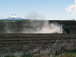 Mt Jefferson near Madras, OR Tractor and disk