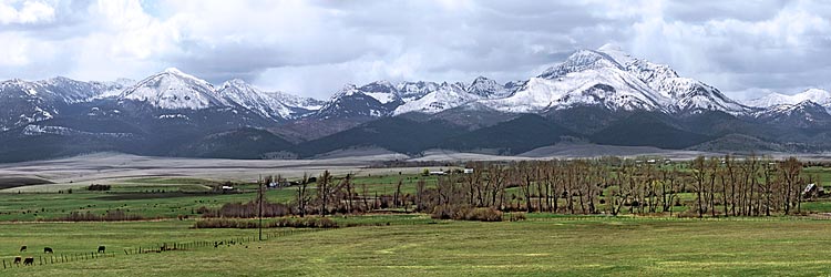 Panorama of Strawberry Mountain near Prairie City (Malheur National Forest) sold as framed photo or canvas