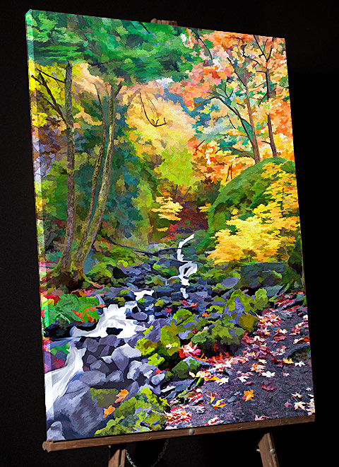 Starvation Creek Painting from a photo of the Columbia Gorge Scenic Area