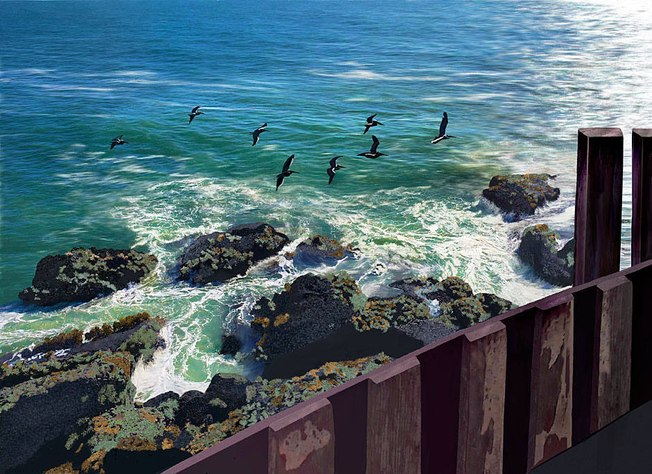 Buy this Sea Birds California Coast Painting at Pigeon Point