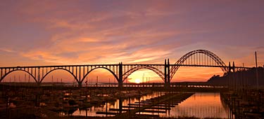 Yaquina Bay Bridge Sunset in Newport