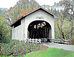 1253 Harris Covered Bridge over Mary's River near Corvallis 44°34'48.2"N 123°27'37.1"W