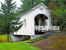 1287 Ritner Creek Covered Bridge, Pedee OR  44°43'41.1"N 123°26'30.9"W