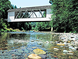 1284 Short Covered Bridge S Fork Santiam River at Cascadia, OR 44°23'29.6"N 122°30'35.5"W
