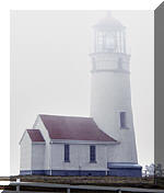 59 foot Cape Blanco Lighthouse towers above the westernmost point in Oregon since 1870