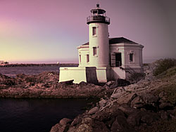 Coquille River Lighthouse in Bandon, 40 foot tower