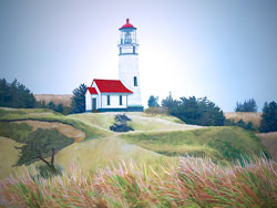 Cape Blanco Painting-59 foot  Lighthouse built in 1870