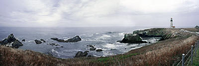 Yaquina Head Lighthouse Panorama or triptych