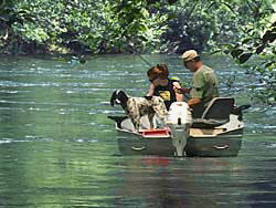Man, woman and Dog -McKenzie River