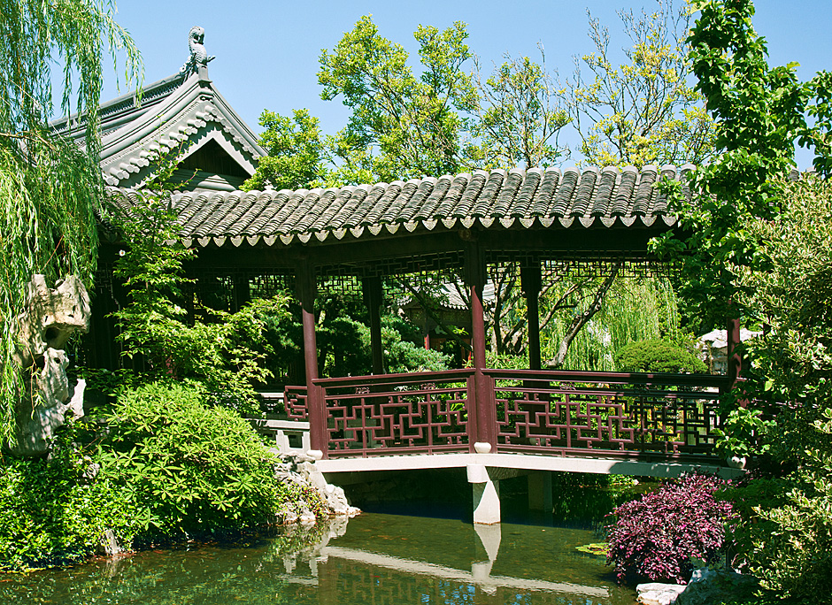 Bridge at Portland Classical Lan Su Chinese Garden