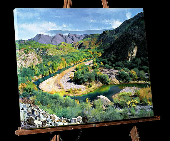 Painting: Bend in the Gila River near Globe, Arizona (Tucson)