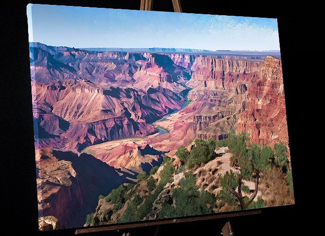 South Rim of Grand Canyon - Arizona National Park Painting sold as framed photo or gallery wrap canvas
