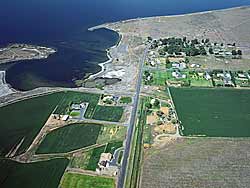 Farming east of Potholes Reservoir, Washington  aerial