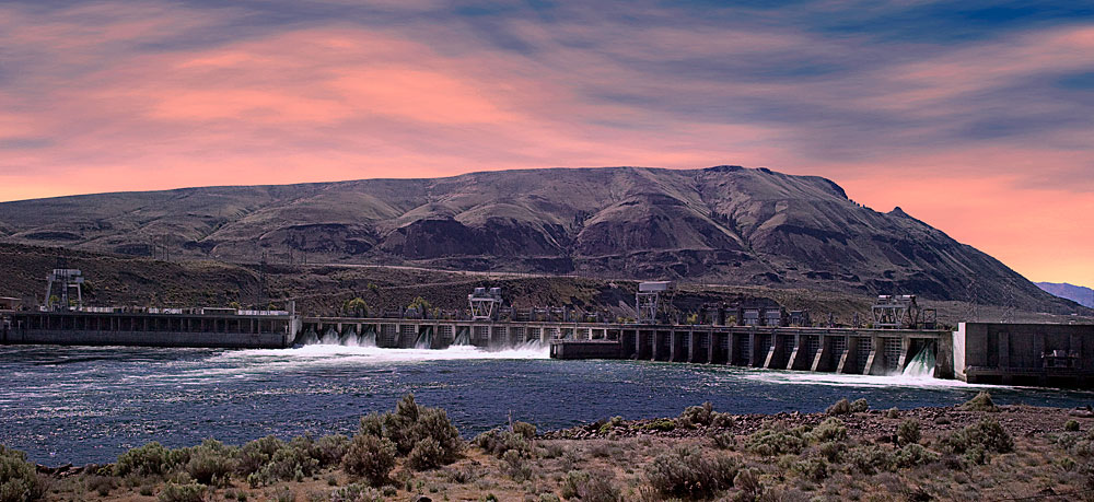 Buy this Rock Island Dam on the Columbia River picture