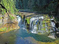 Southern Washington: Indians found easy fishing at the bottom of Lower Lewis River Falls