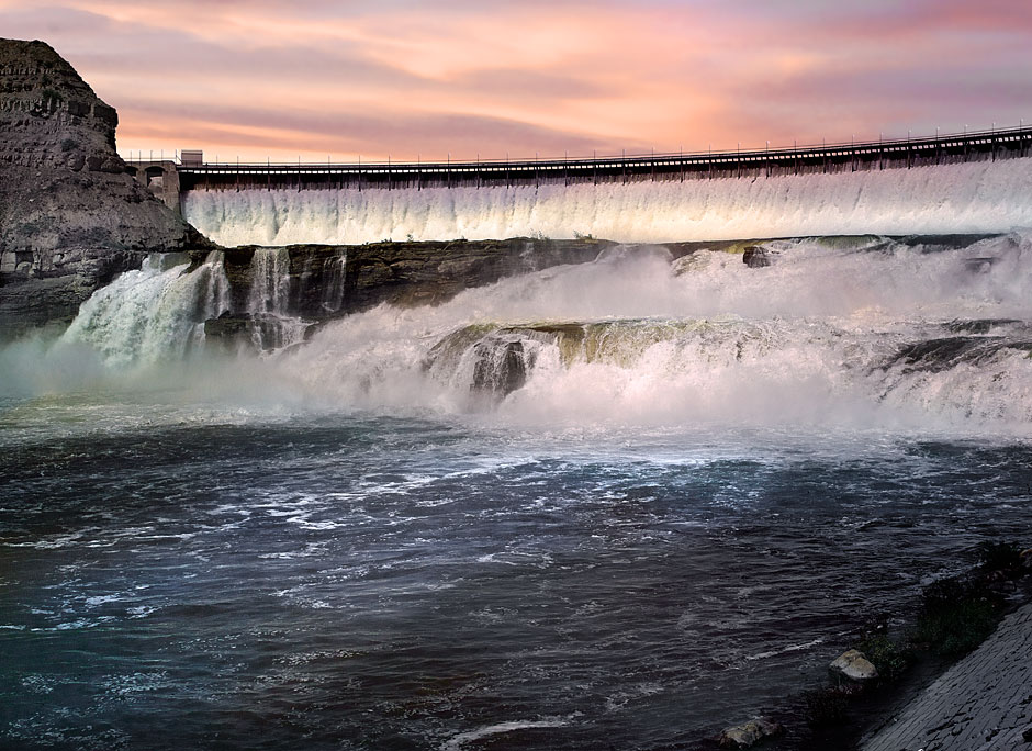 Buy this Ryan Falls Dam in Great Falls  Montana photograph
