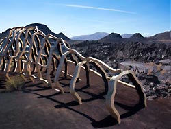 Lava Tube sculpture by John Grade in Craters of the Moon National Monument in Idaho