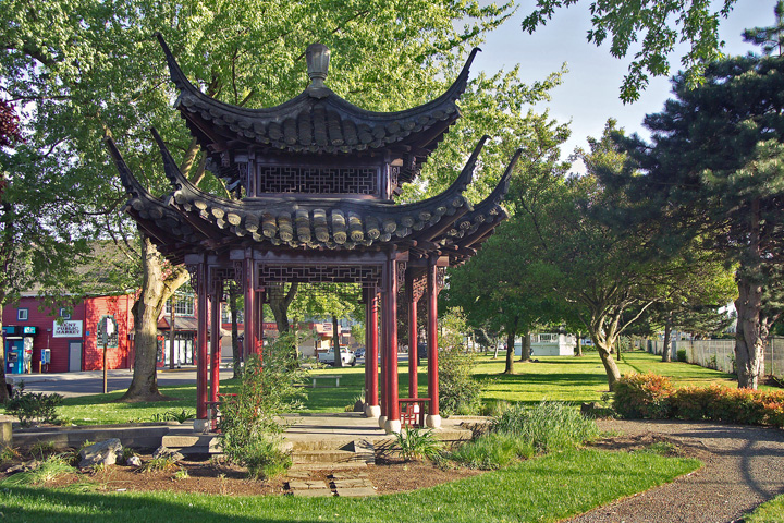 Chinese pavilion in Yangzhou Park, Kent, Washington