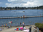 Lake Meridian Park; swimmers; Kent, WA