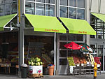 Colorful fruit market on Alki Avenue in West Seattle