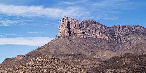 El Capitan of the Guadalupe Mountains - Tallest Mountains in Texas; in Chihuahuan Desert
