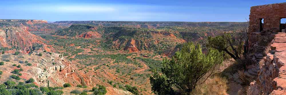 Texas Panorama: Palo Duro Canyon in the Panhandle is second only to Grand Canyon.  HUGE!
