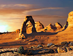 Delicate Arch - Sunset Painting of Arches National Park - Moab, Utah