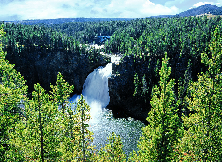 Buy this Upper Yellowstone waterfalls Wyoming photograph