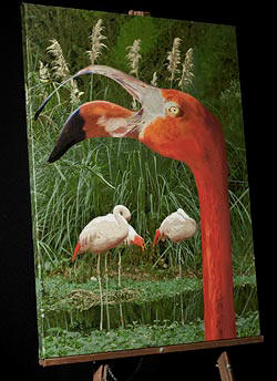Flamingo Beak on Easel - Gallery 61