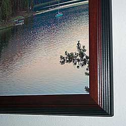 Example of stretched Canvas print in a Decorative Wood Frame